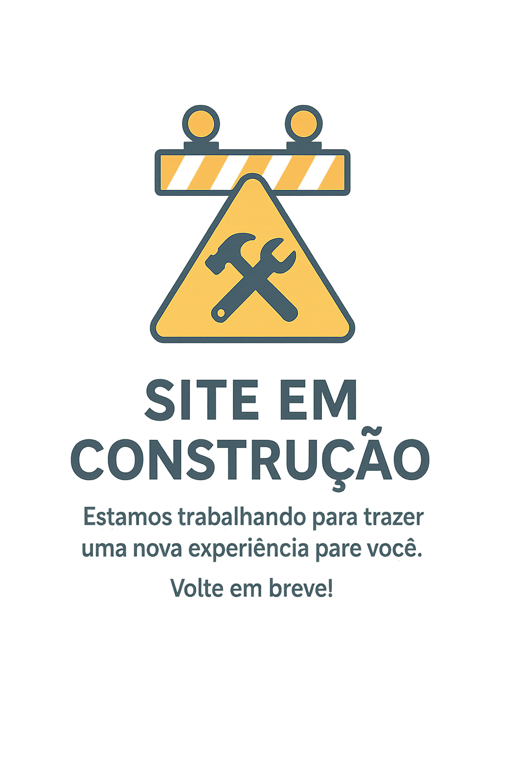 Ilustração de site em construção